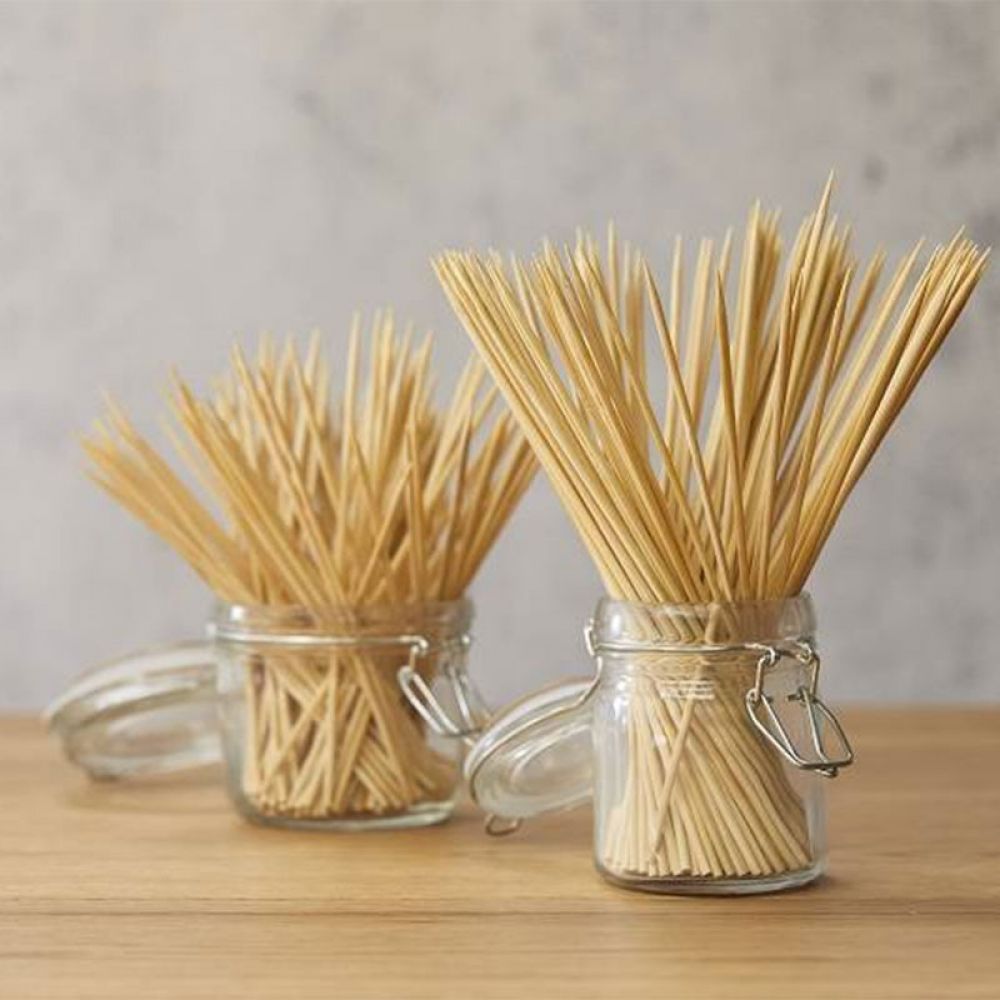 Set 100 Bamboo skewers with one tip